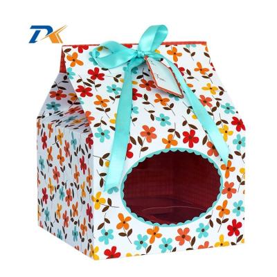 China Recyclable Lovely Different Home Shaped Custom Cupcake Gift Boxes for sale