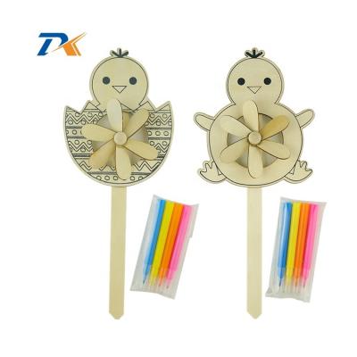 China 5pcs DIY Wood Painting Kit For Easter Wooden Hanging Signs 20.5*9.5cm for sale