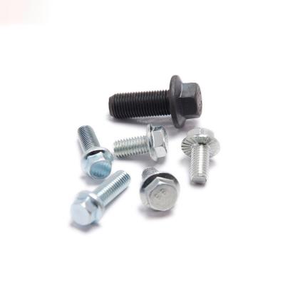 China DIN6921 Hexagon Flange Bolts Grade8.8 Blue White Zinc Hex Flange Bolt for sale