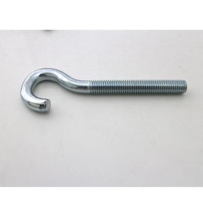 China J Type Foundation Bolt M16-M120 Zinc Plated J Bolt HDG J shape hook Bolt for sale