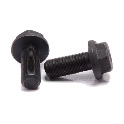 China DIN6921 Grade10.9 Black Zinc Hex Flange Bolt Customized Serrated Titanium Hexagon Flange Bolt DIN 6921 m10 m6 Hex Flange Bolt for sale