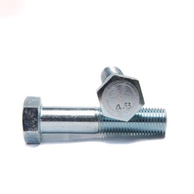 China Grade4.8 6.8 8.8 Blue White Zinc Half Thread Hex Bolts DIN931 Hexagon Head Bolts for sale