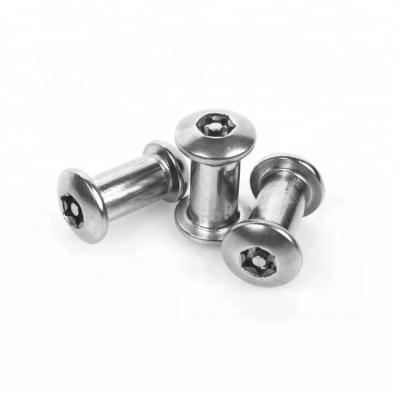 China OEM ODM Stainless Steel Binding Barrels And Screws Hex Socket Furniture Lock Screws for sale