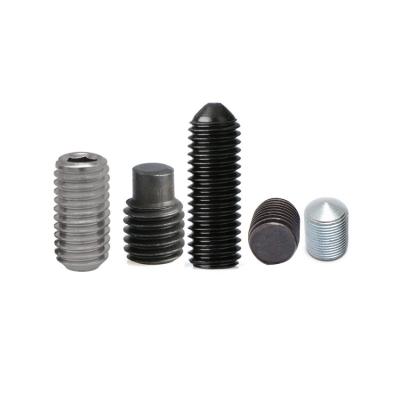 China Custom Flat Point Hollow Hexagon Set Screws SS304 Hex Socket Allen Nose Grub Screw Set for sale