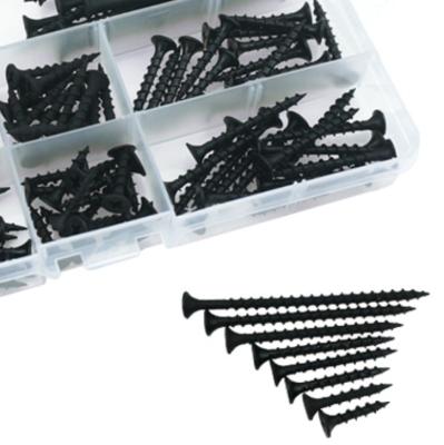 China Boxed Countersunk Head Tapping Screws Hard Black Cross Ash Phosphorus Drywall Screw for sale