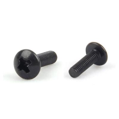 China Large Carbon Steel Cross Recessed Screws Black Oxide Mushroom Head Screw for sale