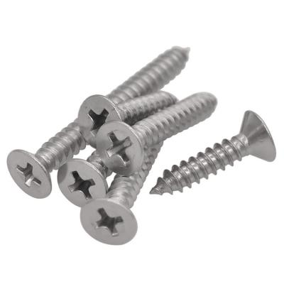 China DIN7982 Cross Recessed Countersunk Head Self Tapping Screws ST2.9-ST6.3 A4 CSK for sale