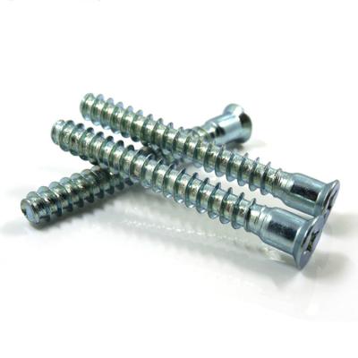 China Standard Zinc Plated Furniture Wood Hex Socket Head Confirmat Screw Flat Head Drive Self Tapping Euro Screw for sale