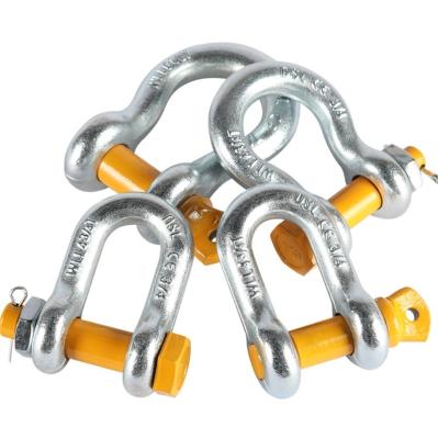 China U Type D Shackles for Heavy Lifting Galvanized Steel Forged Screw Pin Anchor Shackle for sale