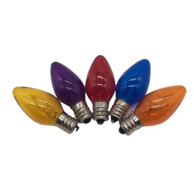 China Aluminum Incandescent Bulb C7 Clear And Color Bulb 22mm Diameter Hot Sale In USA for sale