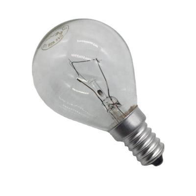 China Golf Light Bulb G45 String Light Bulb Aluminum Incandescent Clear Frosted And Color 25W 40W 60W for sale