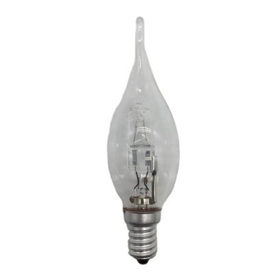 China Glass Halogen Lamp CA35 CT35 Candle Tailed Light Bulb 18W 28W 42W CE And RoHs for sale