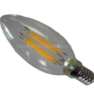 China C35 2W 4W LED Residential Clear Frosted Filament Bulb Candle Light Bulb for sale