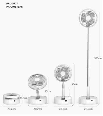 China Hotel Aluminum ABS USB Night Light Floor Stand Hot Selling Remote Control Foldable Fan For Home for sale