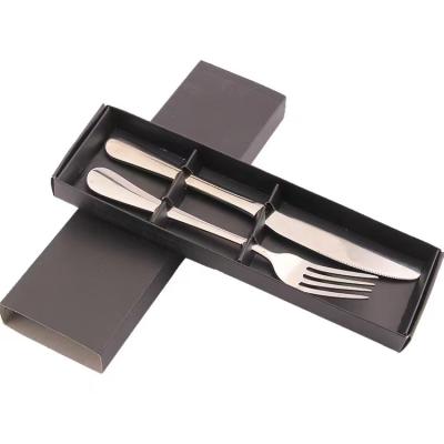 China Viable Hot Selling 401 Stainless Steel Gold Spoons Fork Knife Knife Set Suit Cutlery for sale