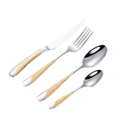 China Sustainable High Quality Cutlery Stainless Steel Fork Spoon Knife Set Tableware Flatw for sale