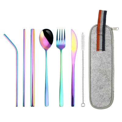 China Sustainable Dinnerware Set Knife Spoon Fork High Quality Portable Luxury Set for sale