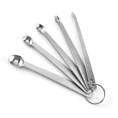 China Low Cost Sustainable Ready To Ship Mini Son 5 Set Kitchen Spoon Stainless Steel Accessories Stainless Steel Spoon for sale