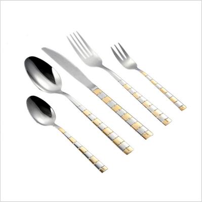 China Spoon Sustainable Fork And Knife Set Stainless Steel Knife And Fork With Scale for sale