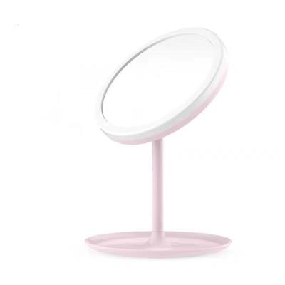 China Rotatable Lighted ABS Desk Lighting Led Dimmable Makeup Led Mirror for sale