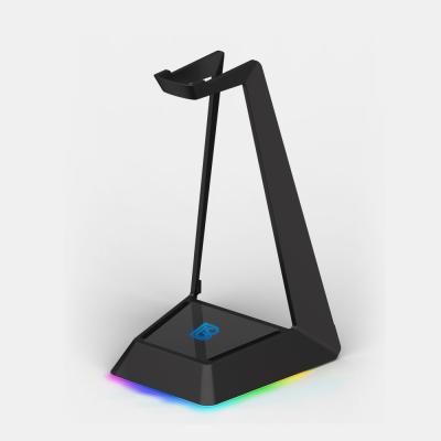 China 3 USB 2.0 Hub Mold New Private Gaming Headset Stand Holder RGB Led Headset Stand for sale