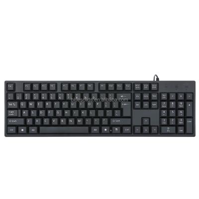 China Newest Factory Standard Simple Style Plug and Play / Minimalist USB Wired Keyboard for Officer for sale