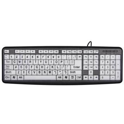 China BST-008 ERGONOMIC hot selling large letter computer keyboard for old men and children for sale