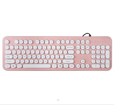 China 2020 new plug and play private wireless keyboard white black green color for sale