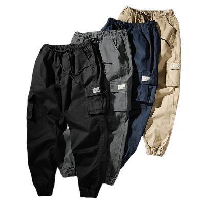 China High Quality Fashion Streetwear Cotton Daily Anti-Wrinkle Soft Pockets Polyester Casual Men's Cargo Jogger Pants for sale