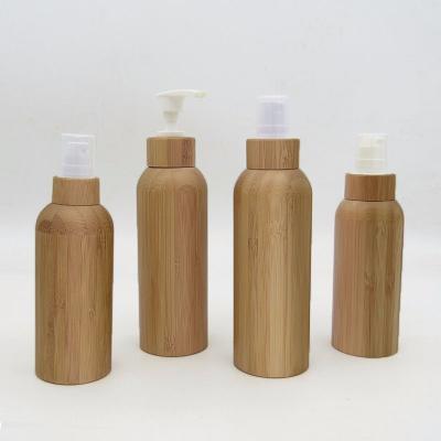 China Household 500ml bamboo shampoo bottle with pump for sale