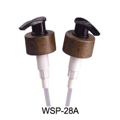 China Personal Care 20mm 24mm 28mm Ash Pumps Wooden Nature Eco-friendly Plastic Bottle Degradable Plastic Pumps for sale