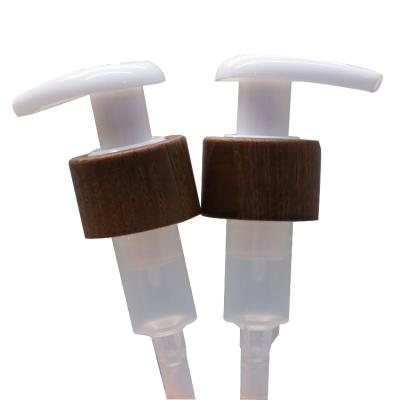 China Recyclable Dark Wooden Ash Wood Lotion Pump for sale