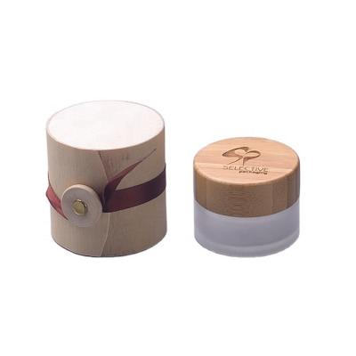 China Birch Biodegradable Biodegradable Cosmetic Bottle Nature Outer Package Stamping Logo Paper Box Instead for sale