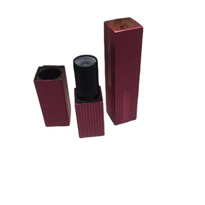 China Ready sale hot style metal lipstick tube, 3g luxury square aluminum lipstick tube for cosmetic packaging for sale