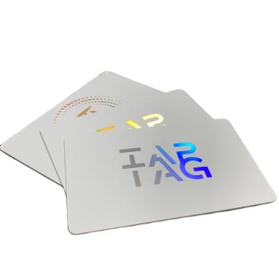 China White NFC Contactless Smart Chip Cards With Holographic Access Logo RFID High Quality Plastic Waterproof/Waterproof for sale