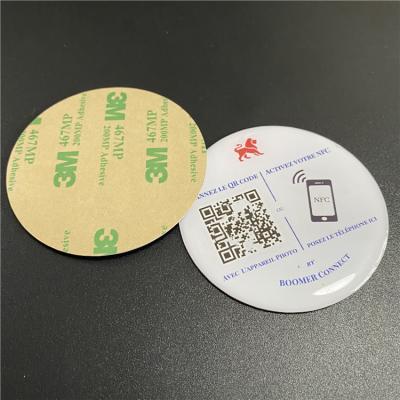 China Large 60mm Type 4 Nfc Forum DNA Waterproof/Waterproof NFC Custom Epoxy Tag 424 416 Byte for sale