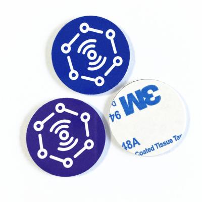 China Large size 38mm iso14443a 13.56mhz pvc nfc tag hard waterproof/waterproof waterproof sticker for security for sale