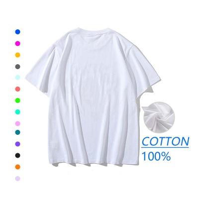 China Custom Summer Men's Anti-Wrinkle Cotton Plain T-shirt Loose Short Sleeve T-Shirts 100% T-shirts for sale