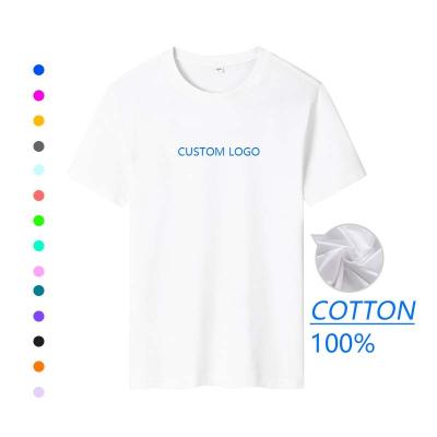 China Anti-wrinkle 220gsm Cotton 100% Round Neck T-shirt Summer T-shirts High Quality Men for sale