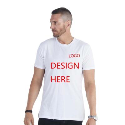 China Poly Sublimation Anti-Wrinkle Fit Neck T-Shirts Custom Made Short Sleeve Slim Round T-shirt Men's Casual T-shirt for sale