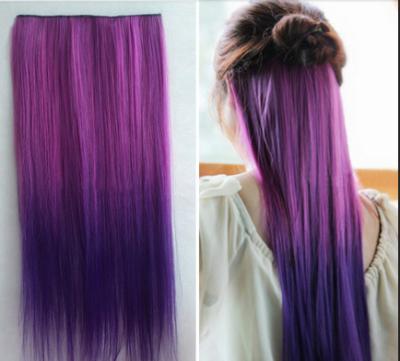 China O grampo colorido em extensões sintéticas do cabelo falsifica perucas do cabelo para as mulheres brancas à venda