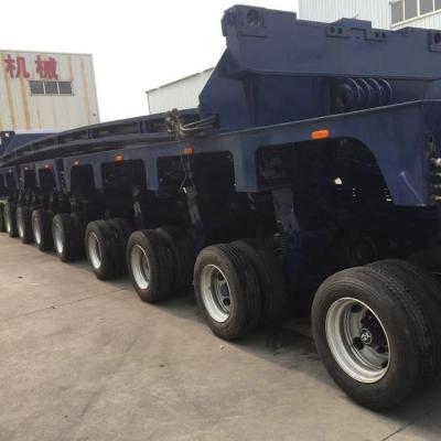 China Heavy Hydraulic Low Truck Trailer Multi Axles Bed Self Propelled Modular Hauler Semi Trailer for sale