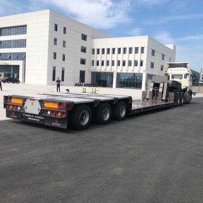 China Truck Trailer Platform Carrier Multifunctional Extendable Semi Trailer With Detachable Gooseneck for sale