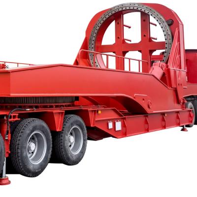 China Rigid Semi Truck Trailer 3 Axles Suspension Wind Power Blade Carrier Trailer for sale