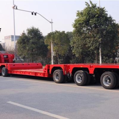 China Good Selling Alex 3 Low Bed 2 Axl 30T Low Bed 2 Boy Flat Bed Semi Trailer 5 Axle Truck Trailer for sale