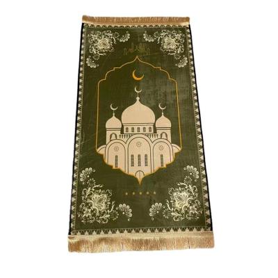 China Stain Resistant Multi Color Custom Rectangular Prayer Mat Soft Muslim Prayer Mat Portable for sale