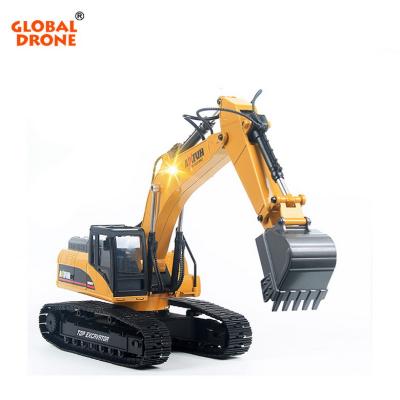 China 1:14 Huina model remote control excavator rc truck 1580 remote control mechanical engineering for sale