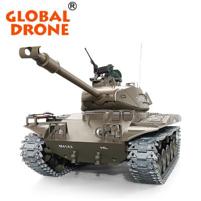 China Sound Metal Gear and Tracks 2.4GHz RC Henglong RC Hobby Tank U.S.M41A3 Walker Bulldog Ultimate Smoke Metal Version Model for sale