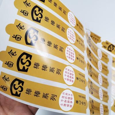 China Customized Gold Foil Sticker Silver Foil Sticker Roll Hot Stamping Labels Custom Design Labels For Cosmetic Jars for sale