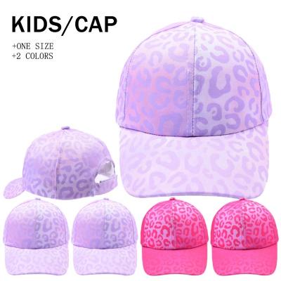 China Silvia Hot Selling Children's Leopard Print Baseball Cap Fashion Baby Sun Protection Sunshade Adjustable Hat Casual for sale